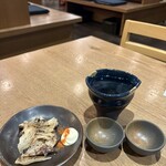 一角 - 冷酒にエイヒレ