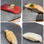 寿司栄 - 本マグロ、さわら、ボタンエビ、鯛