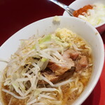 ラーメン二郎 - ラーメンミニ＋ニンニク少し＋白ネギ炙