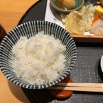 銀座 静香庵 - 新潟のブランド米「新之助」を使用、ツヤツヤで美味しかった〜^ - ^