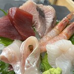 駅前漁港 - 新潟直送のお刺身5点盛り！！