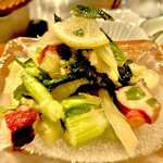 富岡一丁目の夕陽 - 0251119タコとセロリの柚子胡椒マリネ680円