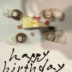 焼肉 ほむら家 - バースデー花火を取り外した、バースデープレート！