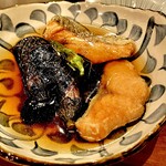 富岡一丁目の夕陽 - 20251119秋鮭と秋茄子の揚げ出し780円