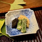 鎌倉 北じま - 2025.10.  オクラ味噌漬け、白茄子、昆布