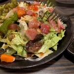 藁焼き・日本酒　四万十屋 - 海鮮サラダはイタリアンドレッシングで