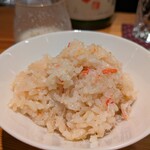 SAKEと肴 智くら - 蟹と蕪の土鍋ご飯