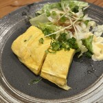 炉辺人 - ネギ入り玉子焼き630円、食べかけにて悪しからず