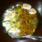 ローカーボ - キーマカレー（ゆで卵追加）