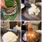 八王子うかい亭 - 鉄板の上で昆布で包まれた後、お塩で固められ…
      ステーキカバーで覆われます。
      華麗な手捌きは…
      見ているだけで楽しいですね♪ (๑´ლ`๑)♡