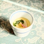 シャンティ - "麻紐くじ"で当たった"茶碗蒸し"。