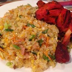 セイロンカリー - フライドライス（Aセット）。タンドリーチキンと。