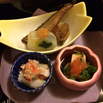 北新地 みち田 - 蟹身やあん肝などちょこっとずつ入ってて全て美味しい❤︎