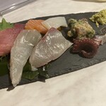 Tスタンドバル おかもとT - 刺身盛り合わせ7種　980円