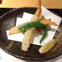 京懐石 美濃吉 そごう横浜店 - 海老の変わり揚げ、舞茸の天ぷら