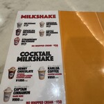 Nim's Pizza - ミルクシェイクメニュー①