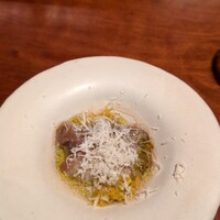 NK - 北寄　低温調理で肝まで。これはなかなか！　菊とホースラディッシュがよい！