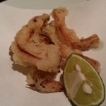 お通し　さきいかの天ぷら。