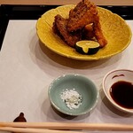 馬車道 大かわ - 大きな松茸のフライ