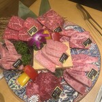 和牛焼肉 牛兵衛草庵 - 和牛7種盛り合わせ