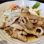 はやしや - 豚肉と玉葱の生姜焼き。