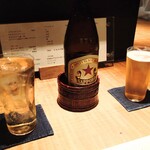 永来権 - 角ハイボール、瓶ビール　赤星