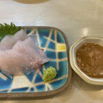 居酒屋もえぎ - 〈カワハギ刺し〉肝醤油で美味い