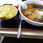 松島軒 - かつカレ―とラ―麺のセット