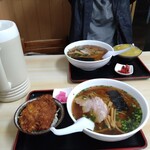 松島軒 - ソ―スカツ丼とラ―麺のセット