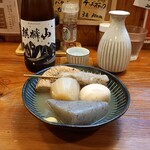 うどんうさぎ - 料理写真:おでん5種。麒麟山。