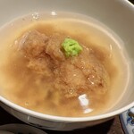 礒田 - 摺りおろした栗の餡かけでした。底には甘鯛が横たわります