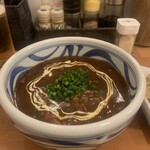 麺匠 釜善 - (温)ポークカレーうどん、麺量 大盛り（Ｌ）400g