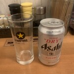 麺匠 釜善 - 缶ビール アサヒスーパードライ