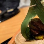 菜な - お肉が来ました