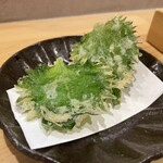 天ぷらスタンド 十八番 - 大葉(2枚) 200円