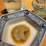 乙女寿司 - 富山湾ボタンエビ(このわた掛け)