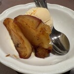 ニシハタ - 鉄板焼きリンゴとバニラアイス