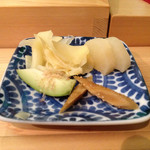 すし匠 - 2014年11月下旬。この新香も完璧。