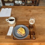 寧暮 - クロックムッシュ 税込500円とホットCOFFEE 税込460円（R7.4時点）