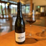 レストラン カーブドッチ - ピノノワール。これもまたここのワイナリーの技なんでしょうか。とても飲みやすくなってます。もちろんお土産入り