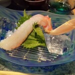 割烹　桶田 - 蟹刺し
