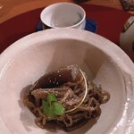 新奈 - しらたきと茄子と蕗のたらこバター和え