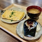 皆笑フ - 料理写真:出汁巻き玉子・ふきみそおにぎり