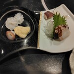 San Chuu - タコ刺し3点盛り