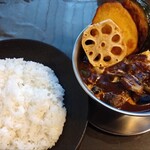 一文字カリー店 - ヤサイカレーとライス中(300g)