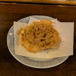 てんぷら天芳 - 最後にかきあげ