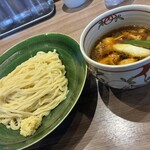 斗香庵 - 味わい鶏のつけそば(880円)、つけそば大盛(150円)、国産生姜(60円)