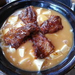 風遊斎 - 豆腐入りピリ辛トロトロ餡でございます（２０１４年１０月）。