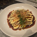 旬処 栄 - お好み焼きトッピング完成(*‘ω‘ *)