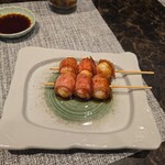 旬処 栄 - 半熟うずらの卵のベーコン巻き(*‘ω‘ *)(*‘ω‘ *)